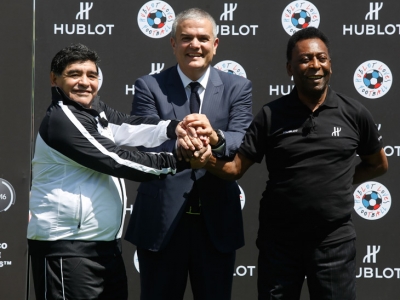 Hublot junta a Maradona y Pelé en un mismo partido