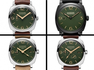Panerai elige el verde militar para sus cuatro nuevos relojes Radiomir